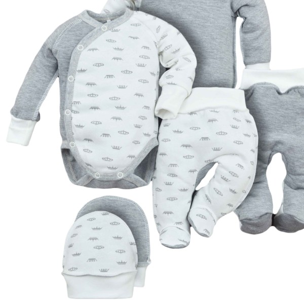 Šiltas naujagimio kraitelis(su pūkeliu) išvirkščiomis siūlėmis 3 d. Karūnos Šiltas naujagimio kraitelis(su pūkeliu) išvirkščiomis siūlėmis 3 d. Karūnos