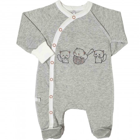 Naujagimio kombinezonas išvirkščiomis siūlėmis (šiltas su pūkeliu)  Trys draugai