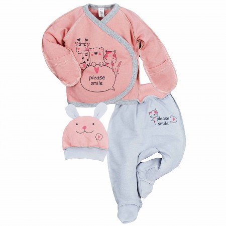 Naujagimio kraitelis išvirkščiom siūlėm (šiltas su pūkeliu 3 d.) Smile