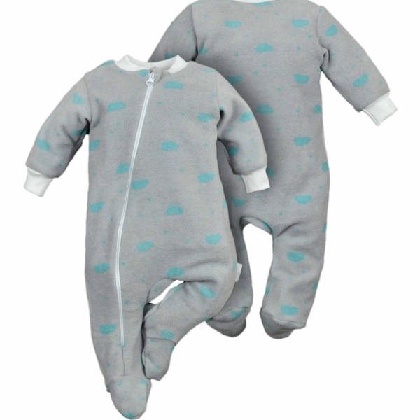 Šiltas flisinis kombinezonas (pilkas) Šiltas flisinis kombinezonas (pilkas)