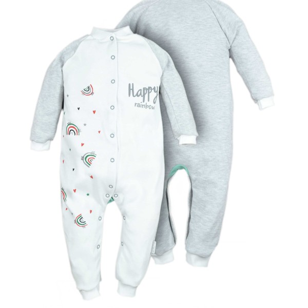 Kombinezonas romperis be pėdučių Vaivorykštė Kombinezonas romperis be pėdučių Vaivorykštė
