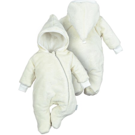 Pliušinis kombinezonas kūdikiams (pieno spl.)