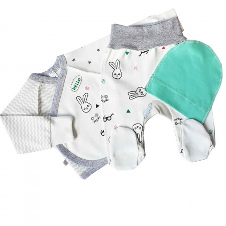 Naujagimio kraitelis išvirkščiomis siūlėmis 3 d. "Hello"