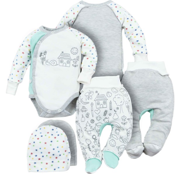 Naujagimio kraitelis išvirkščiomis siūlėmis 3 d. "Laimės namukas" Naujagimio kraitelis išvirkščiomis siūlėmis 3 d. "Laimės namukas"