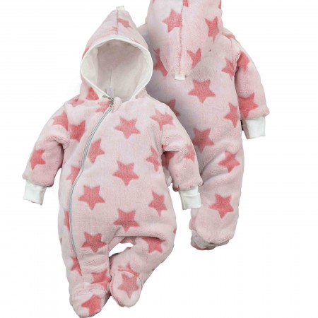 Šiltas pliušinis kombinezonas kūdikiams