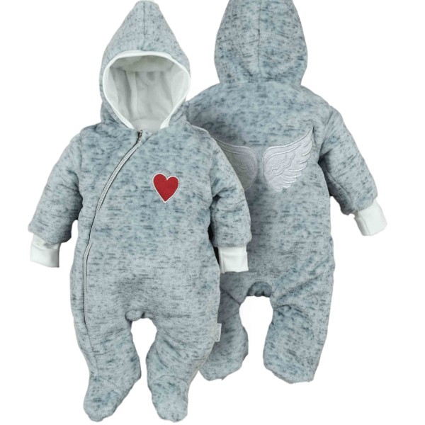 Pliušinis kombinezonas kūdikiams Pilkas Angelas Pliušinis kombinezonas kūdikiams Pilkas Angelas
