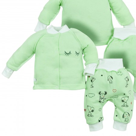 Šiltas komplektas (su pūkeliu) 2 d. salotinės spl.