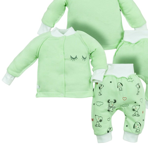 Šiltas komplektas (su pūkeliu) 2 d. salotinės spl. Šiltas komplektas (su pūkeliu) 2 d. salotinės spl.