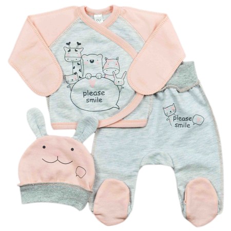 Naujagimio kraitelis išvirkščiom siūlėm (šiltas su pūkeliu 3 d.) Smile