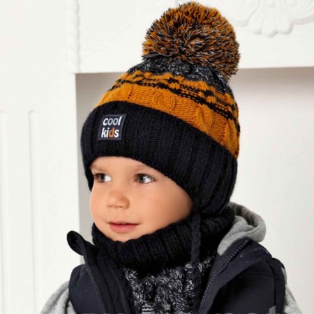 AJS Žieminė kepurė ir mova berniukui (50-52 cm) 460