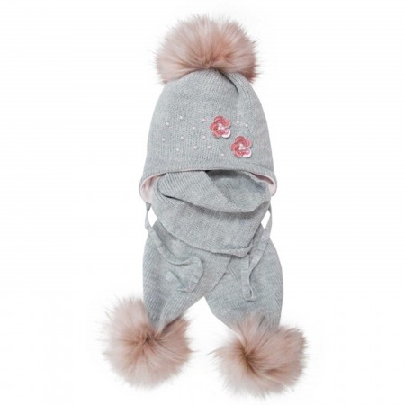 AJS Žieminė kepurė ir šalikas mergaitei (50-52 cm) 450