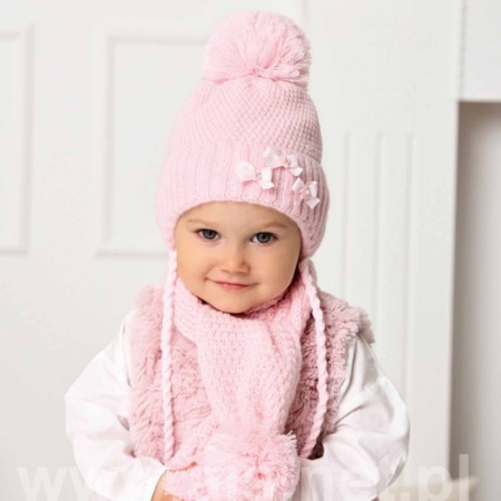 AJS Žieminė kepurė ir šalikas mergaitei (44-48 cm) 