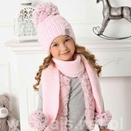 AJS Žieminė kepurė ir šalikas mergaitei (52-54 cm) 476