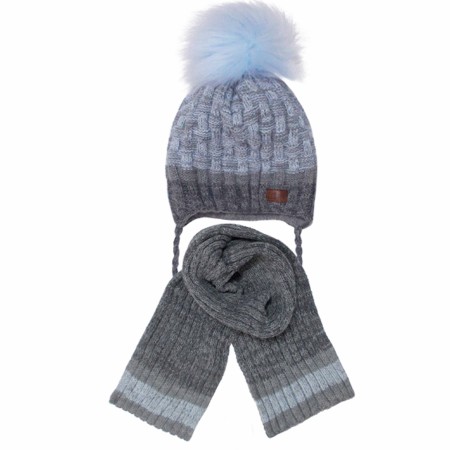 Žieminė kepurė su šaliku berniukui (44-48 cm) 