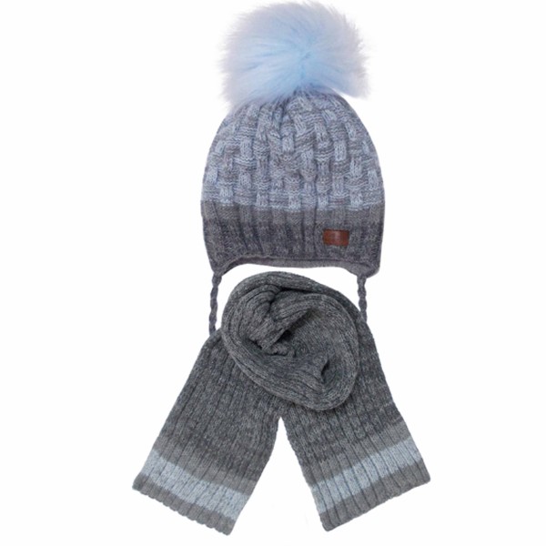 Žieminė kepurė su šaliku berniukui (44-48 cm) Žieminė kepurė su šaliku berniukui (44-48 cm)