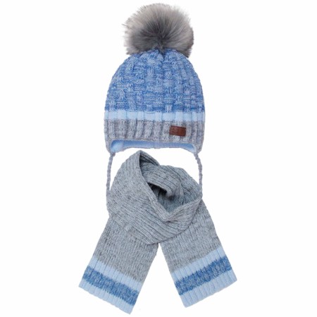 Žieminė kepurė su šaliku berniukui (44-48 cm) 