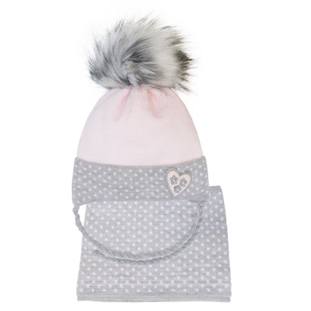 Žieminė kepurė su mova mergaitei (46-48 cm) 