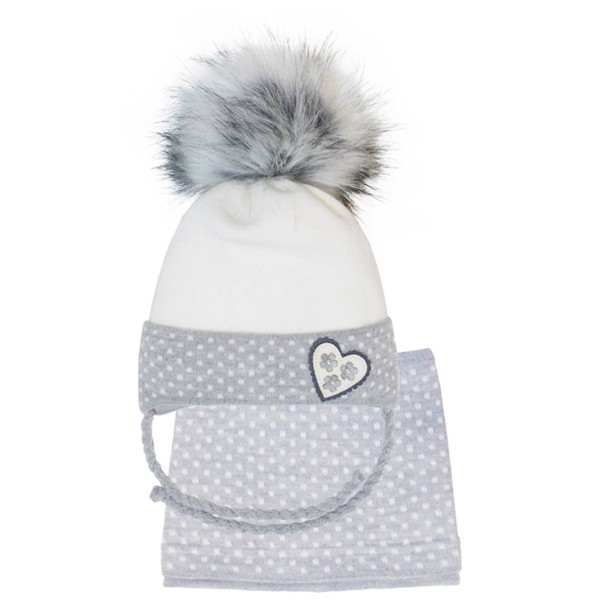 Žieminė kepurė su mova mergaitei (46-48 cm) Žieminė kepurė su mova mergaitei (46-48 cm)