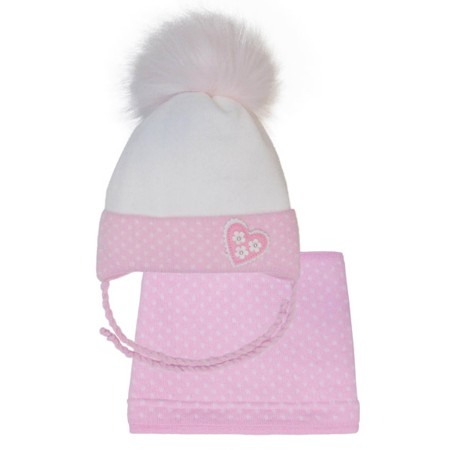 Žieminė kepurė su mova mergaitei (46-48 cm) 