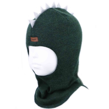 Merino vilnos kepurė-šalmas žalias Drakonas 1615/13