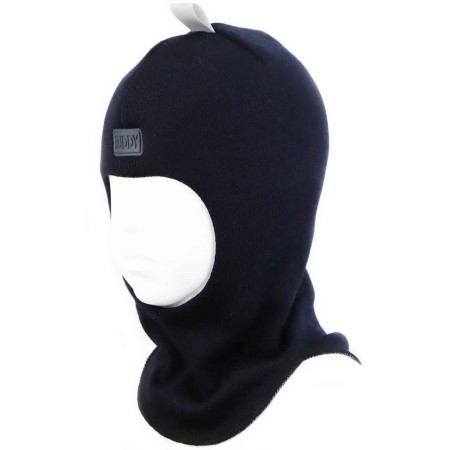 Merino vilnos tamsiai mėlyna kepurė-šalmas 2205/2