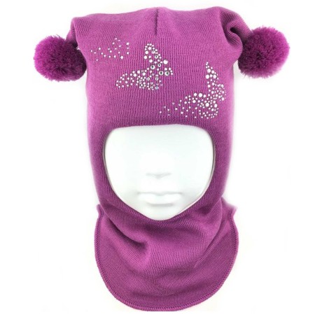 Merino vilnos kepurė-šalmas Drugeliai 2010/28