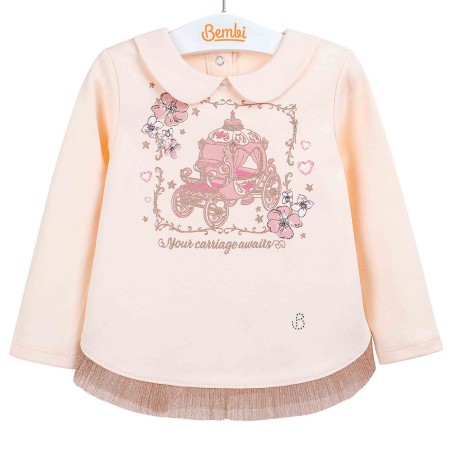 Palaidinė mergaitei Princesė (kreminė)