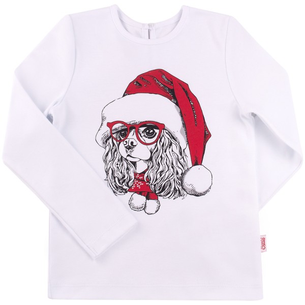 Kalėdinė palaidinė mergaitei (balta) Kalėdinė palaidinė mergaitei (balta)