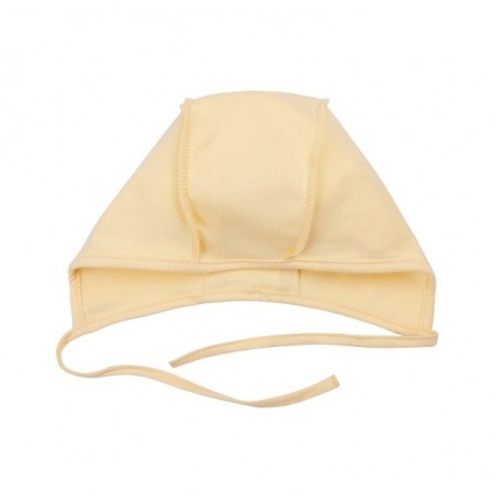Šilta (su pūkeliu) kepurė kūdikiui (gelsva)