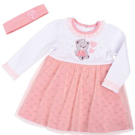 Medvilninė suknelė mergaitei "Princesė"