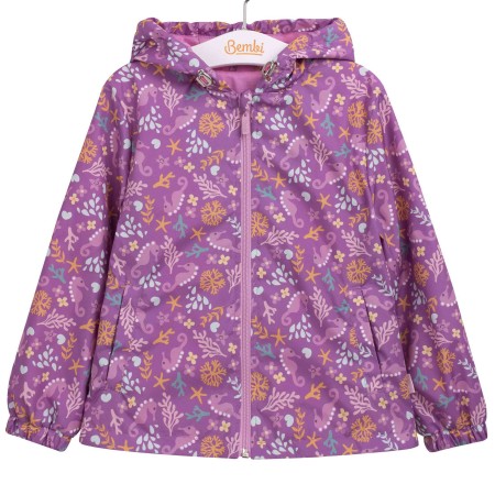 Lietpaltis, striukė mergaitei (marga)