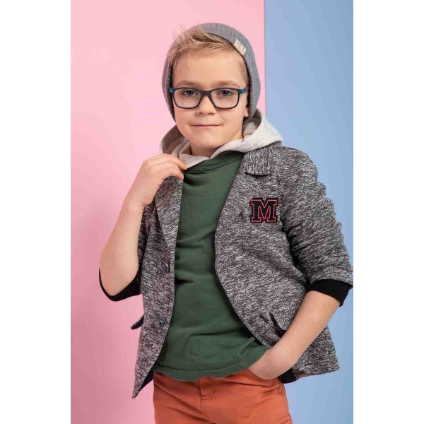 Pilkas, minkštas švarkelis Pilkas, minkštas švarkelis