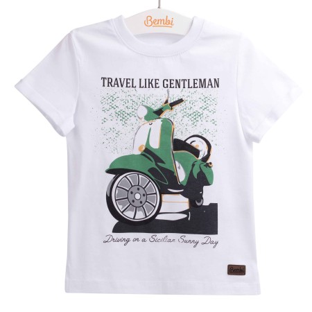 Marškinėliai berniukui "Travel" balta