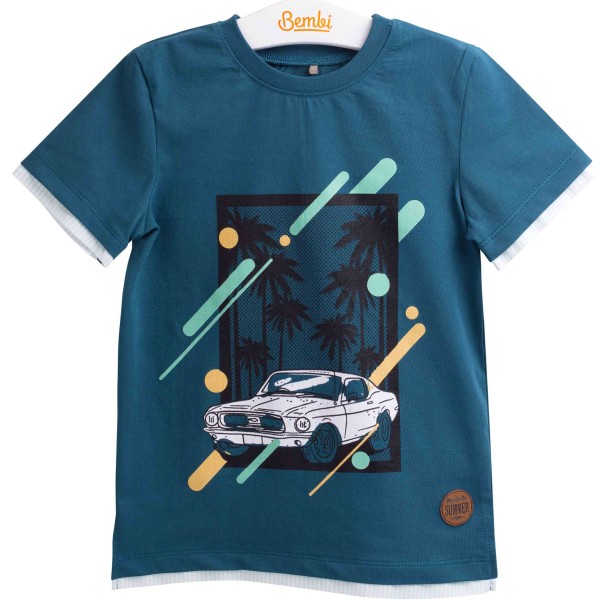 Marškinėliai berniukui "Summer" žalia Marškinėliai berniukui "Summer" žalia