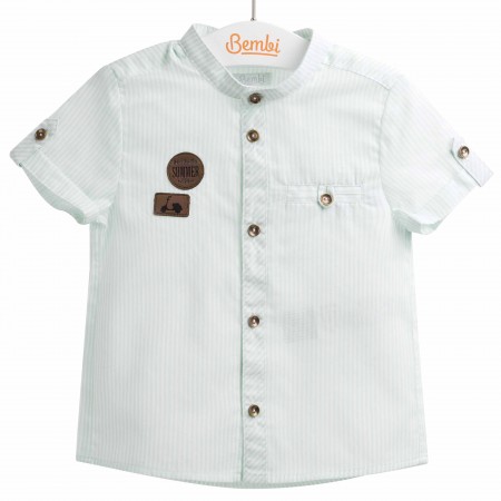 Marškiniai berniukui  (žalsva/balta)