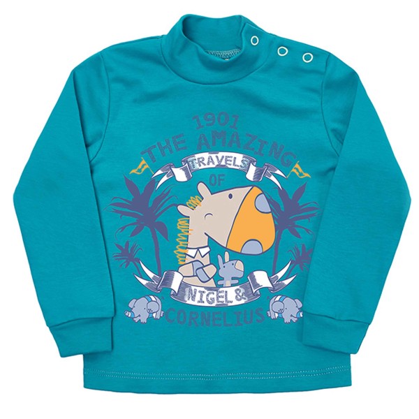 Marškinėliai aukštu kaklu "The Amazing" melsvas Marškinėliai aukštu kaklu "The Amazing" melsvas