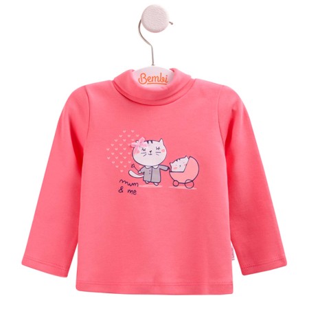 Palaidinė aukštu kaklu (rausva)