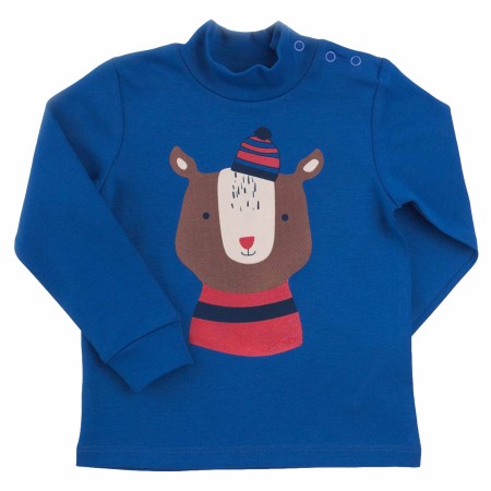 Marškinėliai aukštu kaklu "Magiic" mėlynos spl.