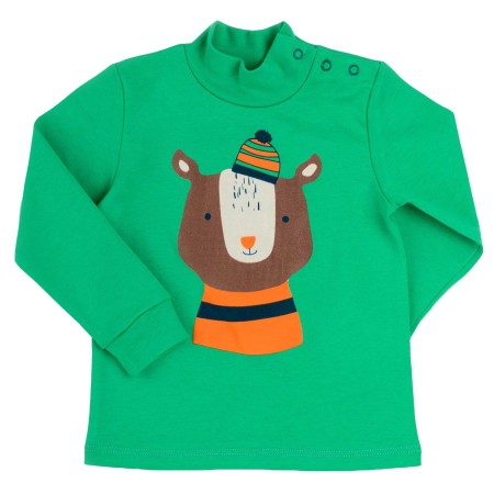 Marškinėliai aukštu kaklu "Magiic" žalsvos spl.