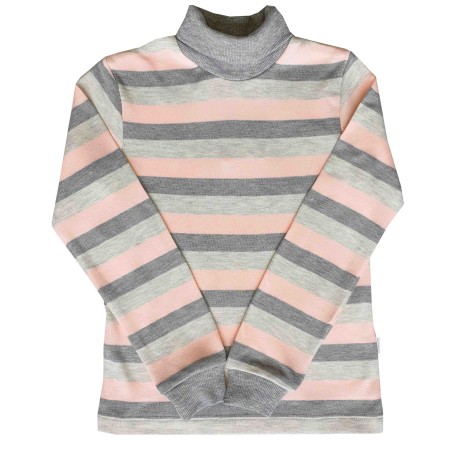 Šiltas golfas (pilka/rausva)