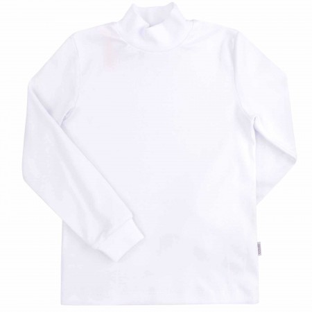 Balti marškinėliai aukštu kaklu