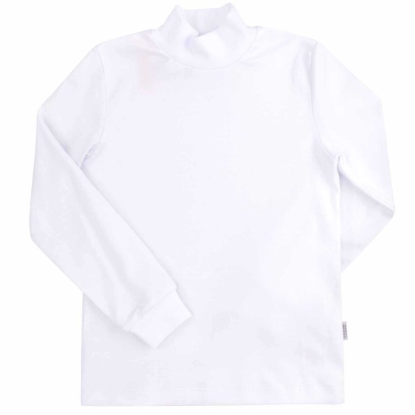 Balti marškinėliai aukštu kaklu Balti marškinėliai aukštu kaklu