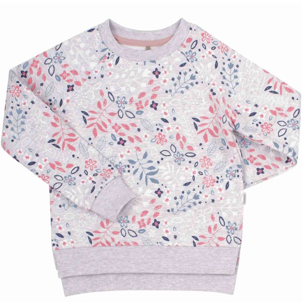 Pilkas džemperis mergaitei Flowers Pilkas džemperis mergaitei Flowers