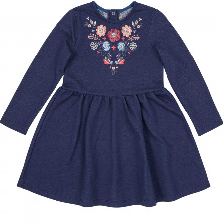 Kilpinio trikotažo suknelė Flowers