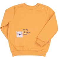 Šiltas džemperis (su pūkeliu) Bear (oranž.)