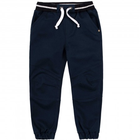 Tamsiai mėlynos medvilninės kelnės