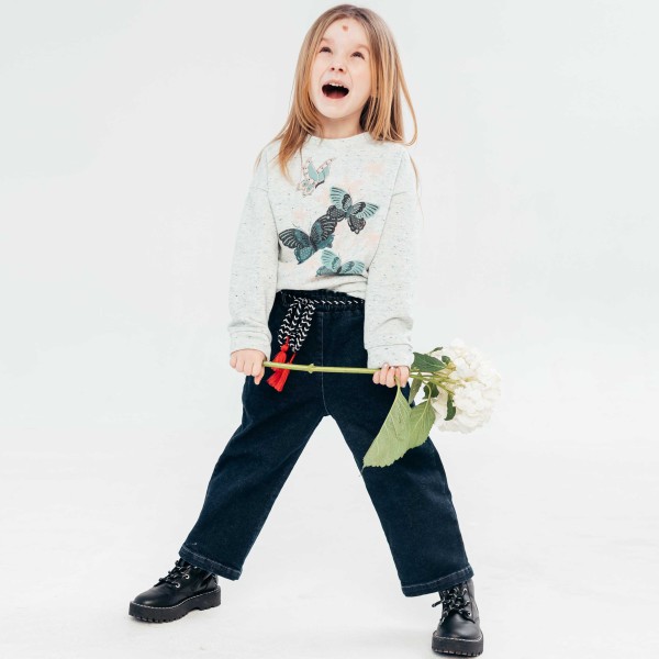 Džinsinės kelnės mergaitei Džinsinės kelnės mergaitei