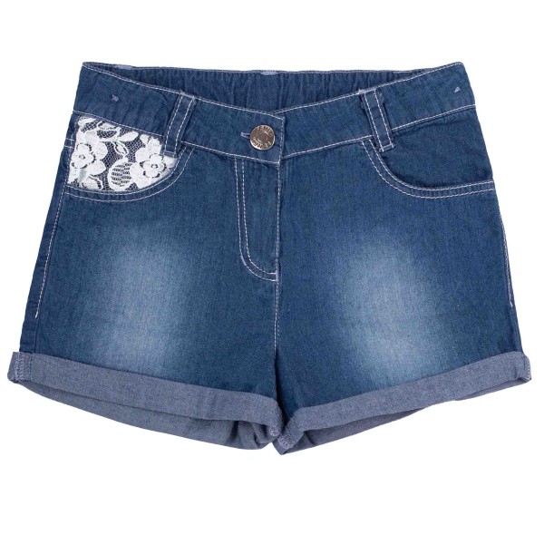 Džinsiniai šortai mergaitei Džinsiniai šortai mergaitei