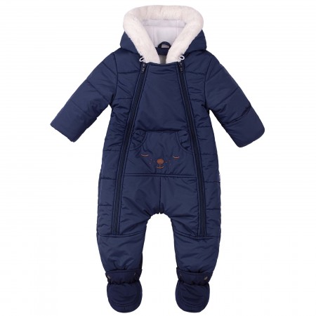 Žieminis kombinezonas - transformeris "Meška" mėlynas