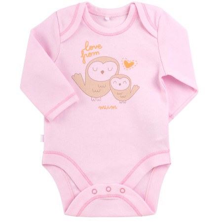 Smėlinukas ilgomis-rankovėmis Love from mum (rausvas)